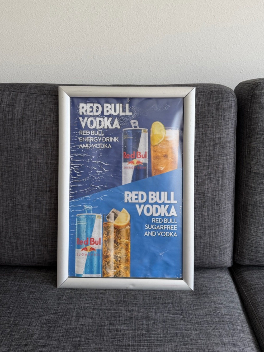 Red Bull Vodka Sign 
Red Bull Vodka Wall Decor
Vintage